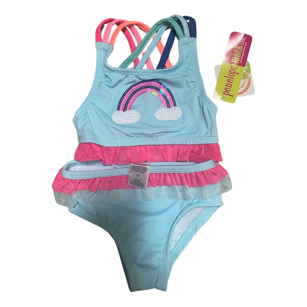 Penelope Mack Rainbow bathing suit Size 2t